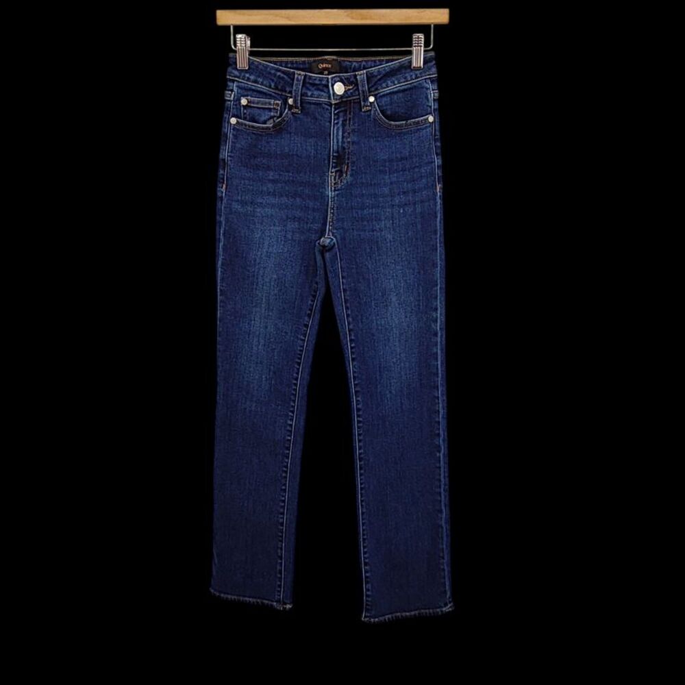 Quince Women Bella Stretch Straight Jeans Midnight Blue 25